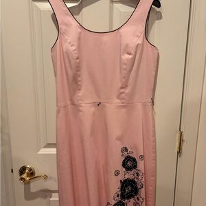 Jessica Howard Elegant Pink Floral Dress with beaded and embroidered design